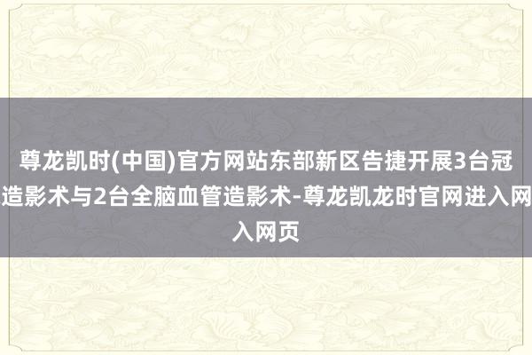 尊龙凯时(中国)官方网站东部新区告捷开展3台冠脉造影术与2台全脑血管造影术-尊龙凯龙时官网进入网页
